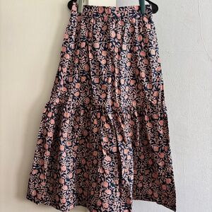 Evereve Eloise Maxi Skirt Size M in Blue & Coral $45